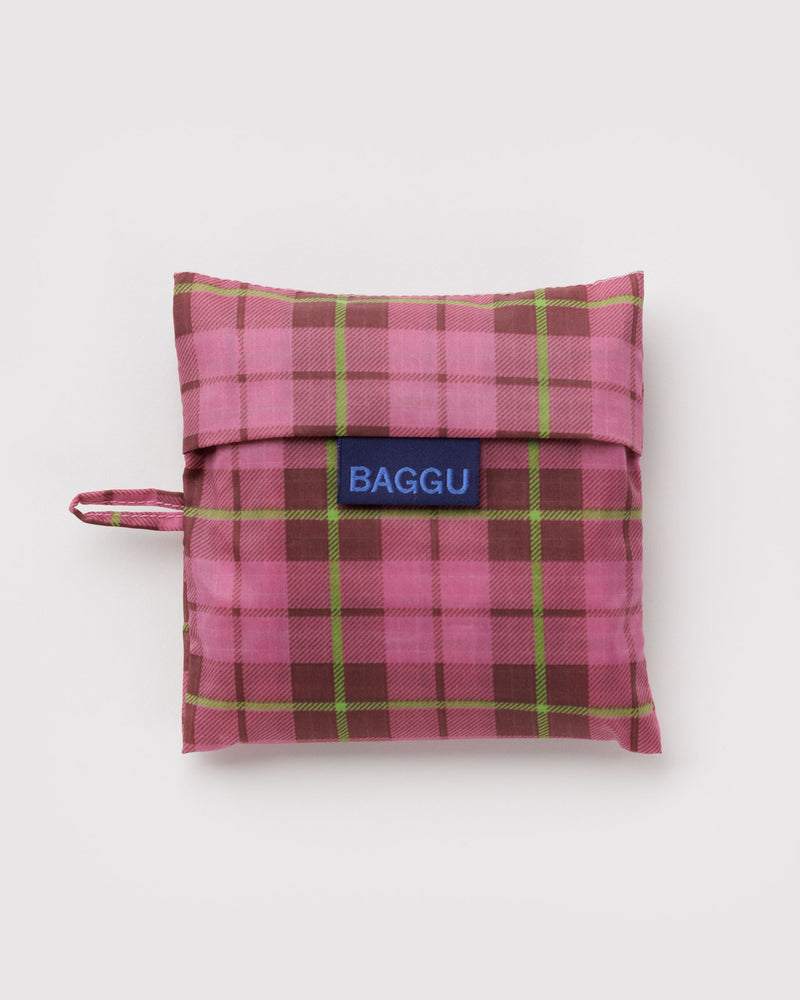 Baggu | Reusable Bag | Azalea Pink Tartan