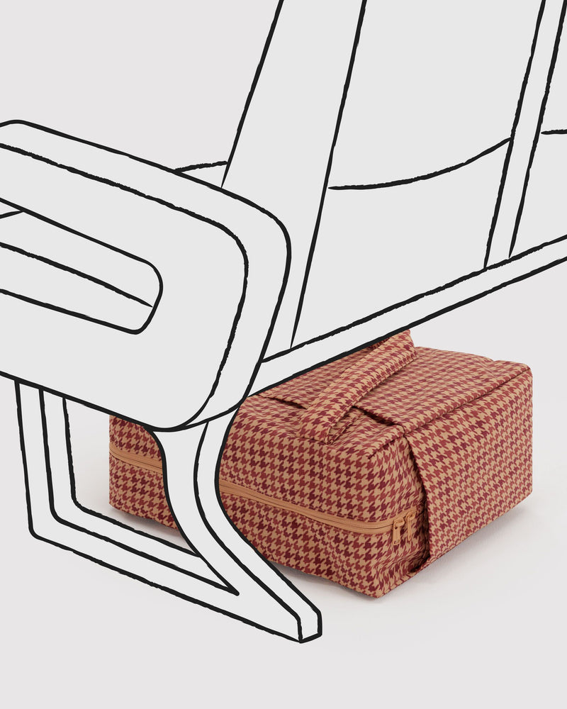 Baggu | Small Cloud Carry On | Tan Houndstooth