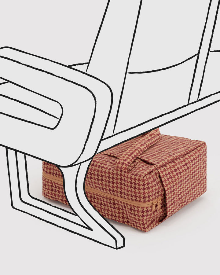 Baggu | Small Cloud Carry On | Tan Houndstooth