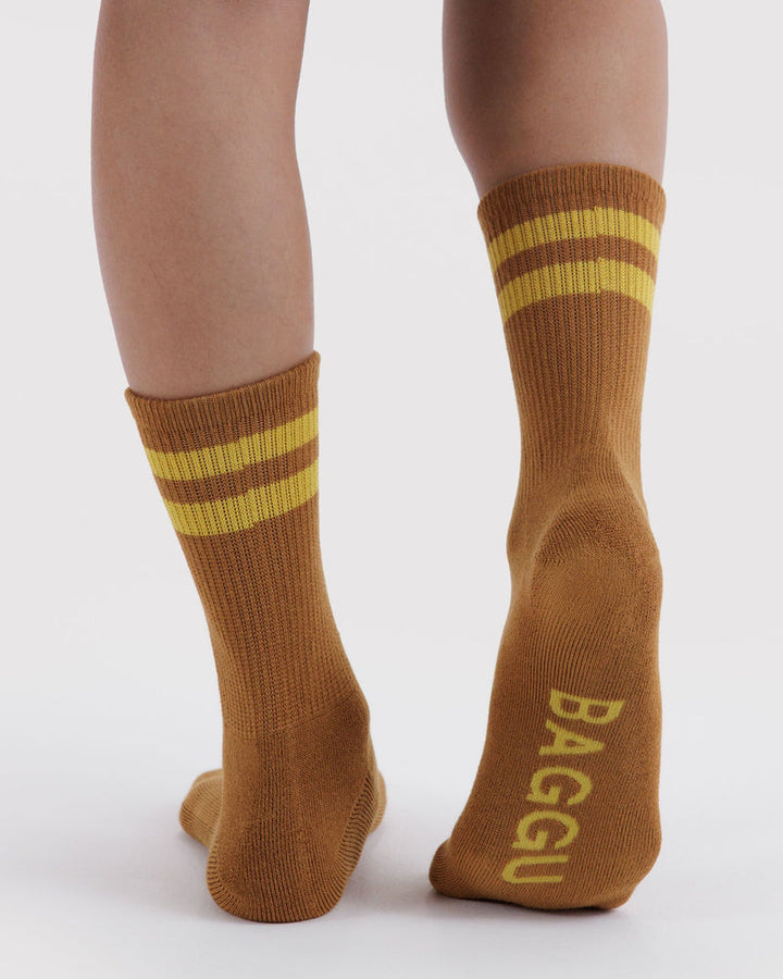 Baggu | Ribbed Sock | Toffee Stripe