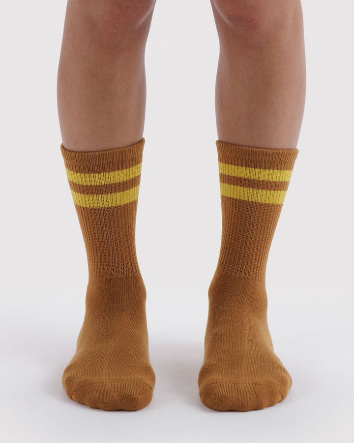 Baggu | Ribbed Sock | Toffee Stripe