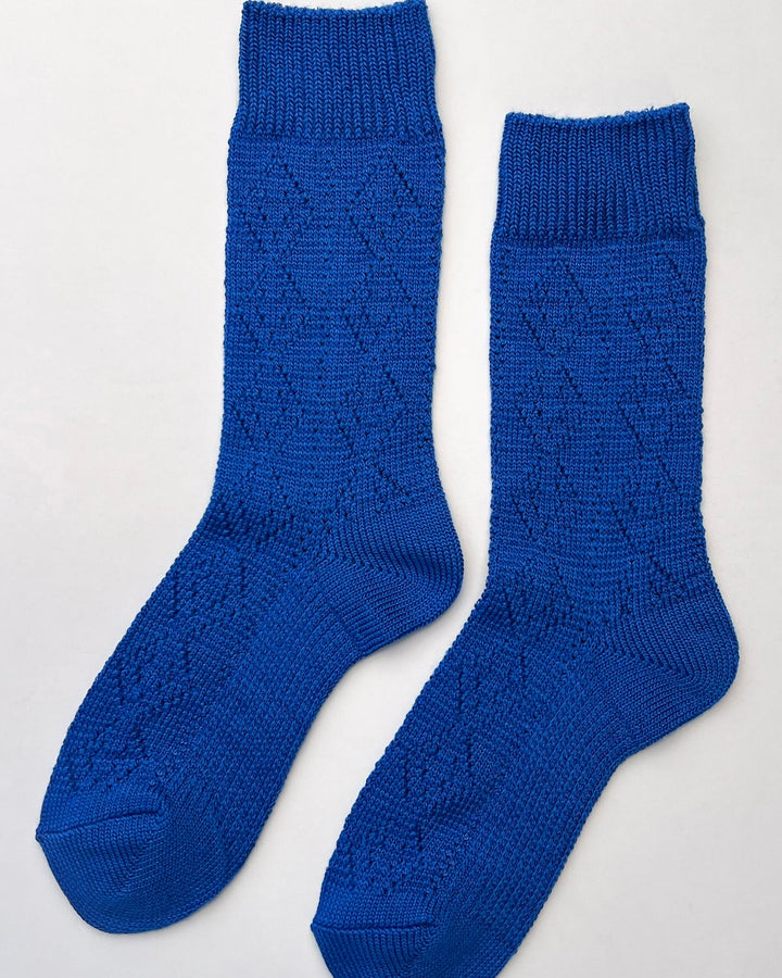Le Bon Shoppe | Modal eyelet socks | Cobalt