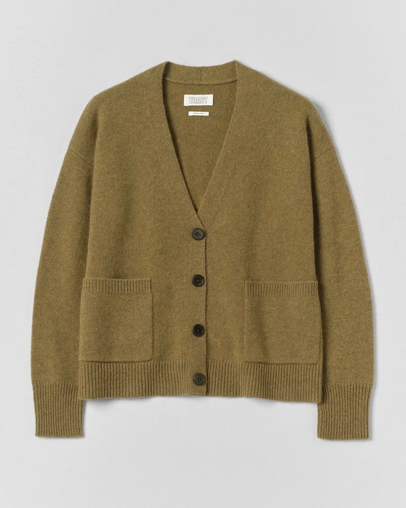 TOAST | Ffion Wool Cashmere Boxy Cardigan | Golden Pear