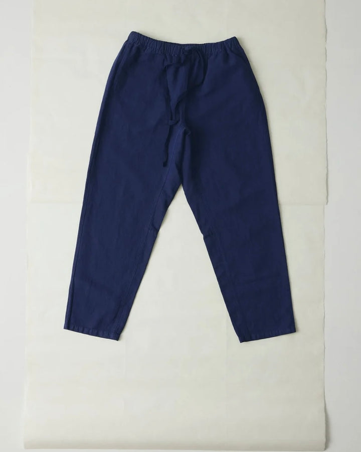 TOAST | Alfie Garment Dyed Herringbone Trousers | Dark Indigo