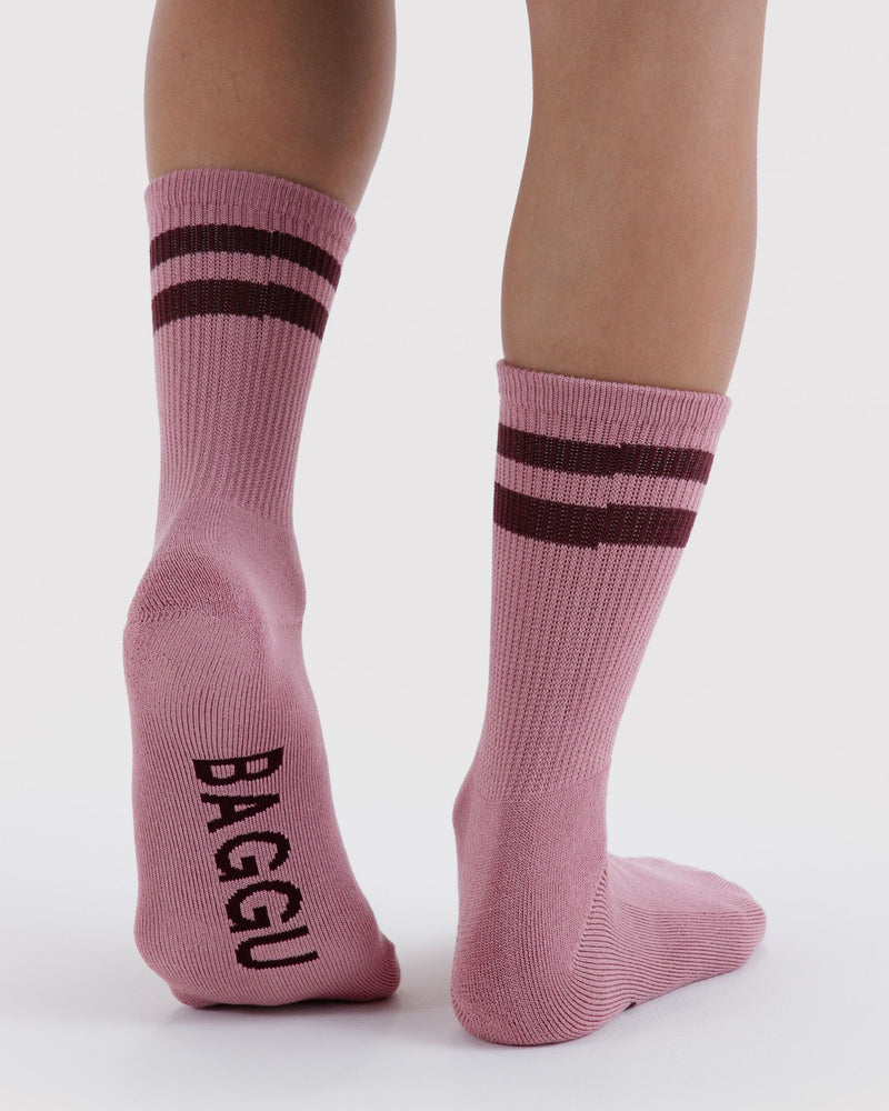 Baggu | Ribbed Sock | Wild Plum Stripe
