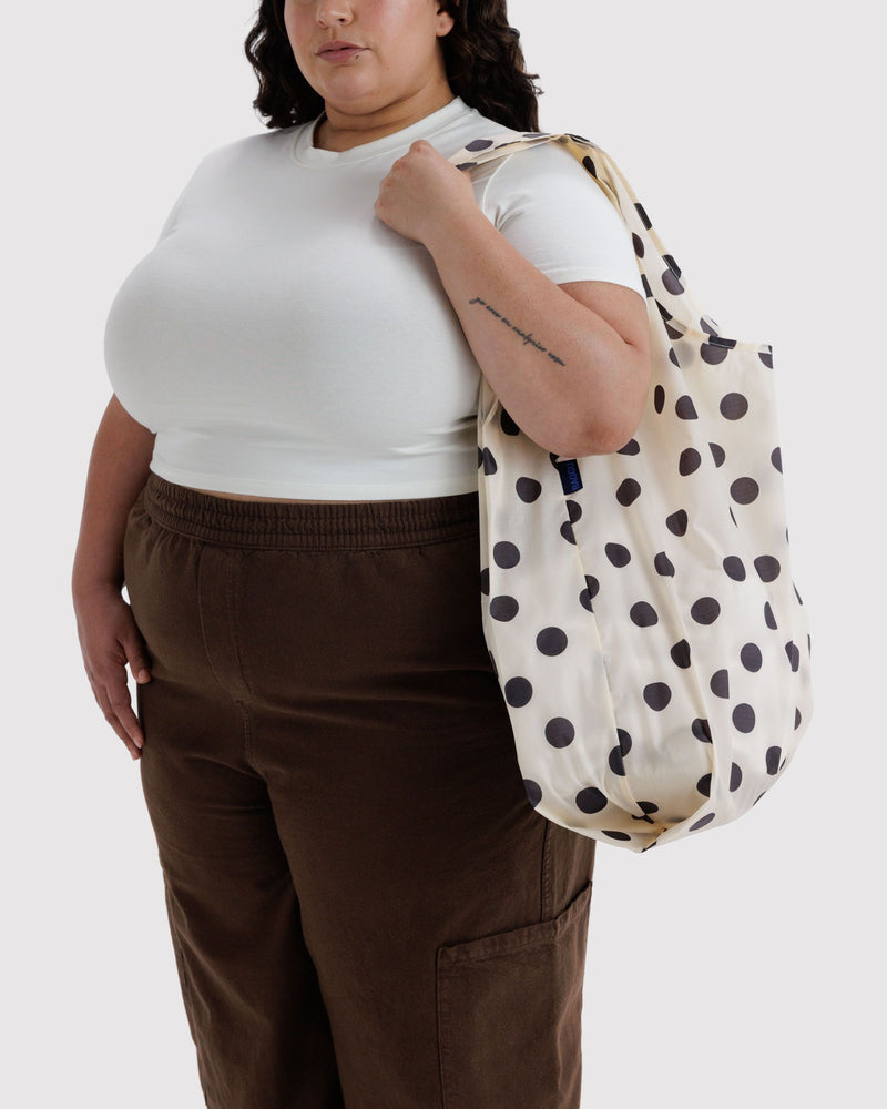 Baggu | Big Baggu | Cream and Black Polka Dot