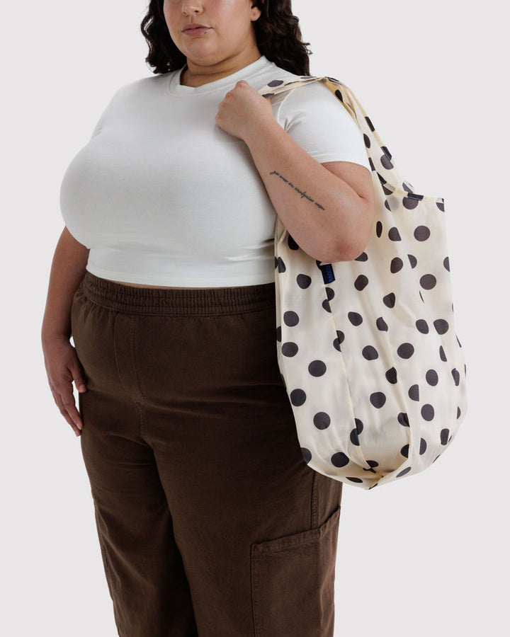 Baggu | Big Baggu | Cream and Black Polka Dot