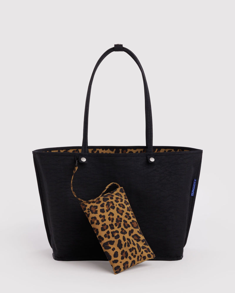 Baggu | Large Nylon Reversible Tote | Leopard Mix