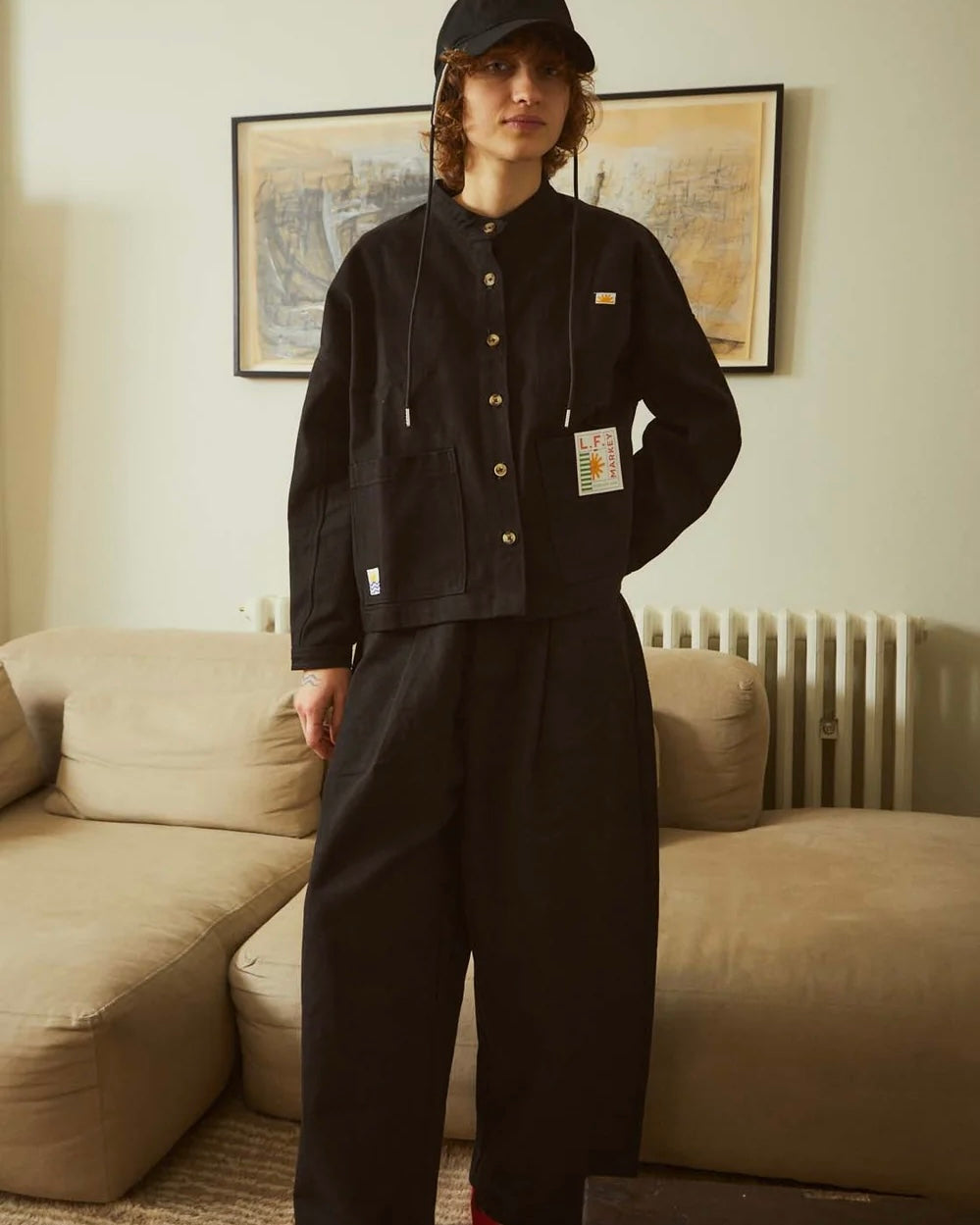 LF Markey | Wide Chore Coat | Black