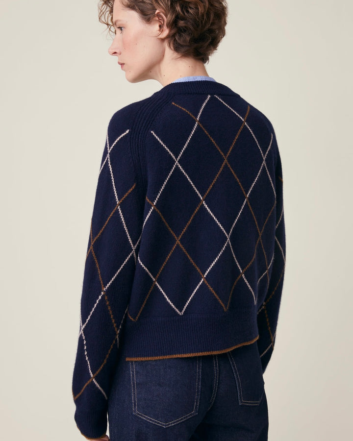Moismont | Auguste Cardigan N°233 | Arlequin Magic Blue