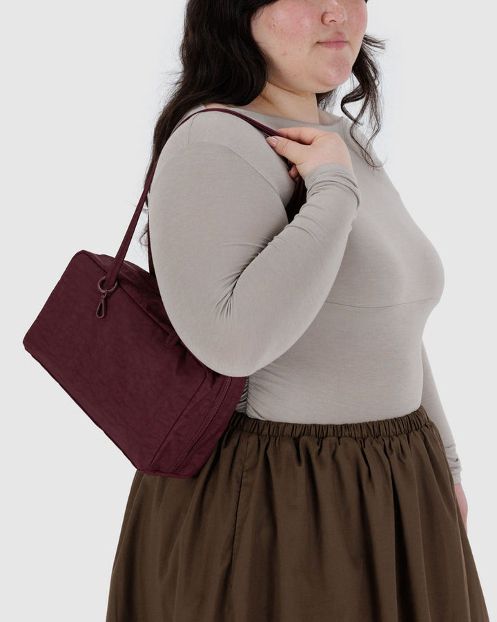 Baggu | Nylon Bowler Bag | Mahogany