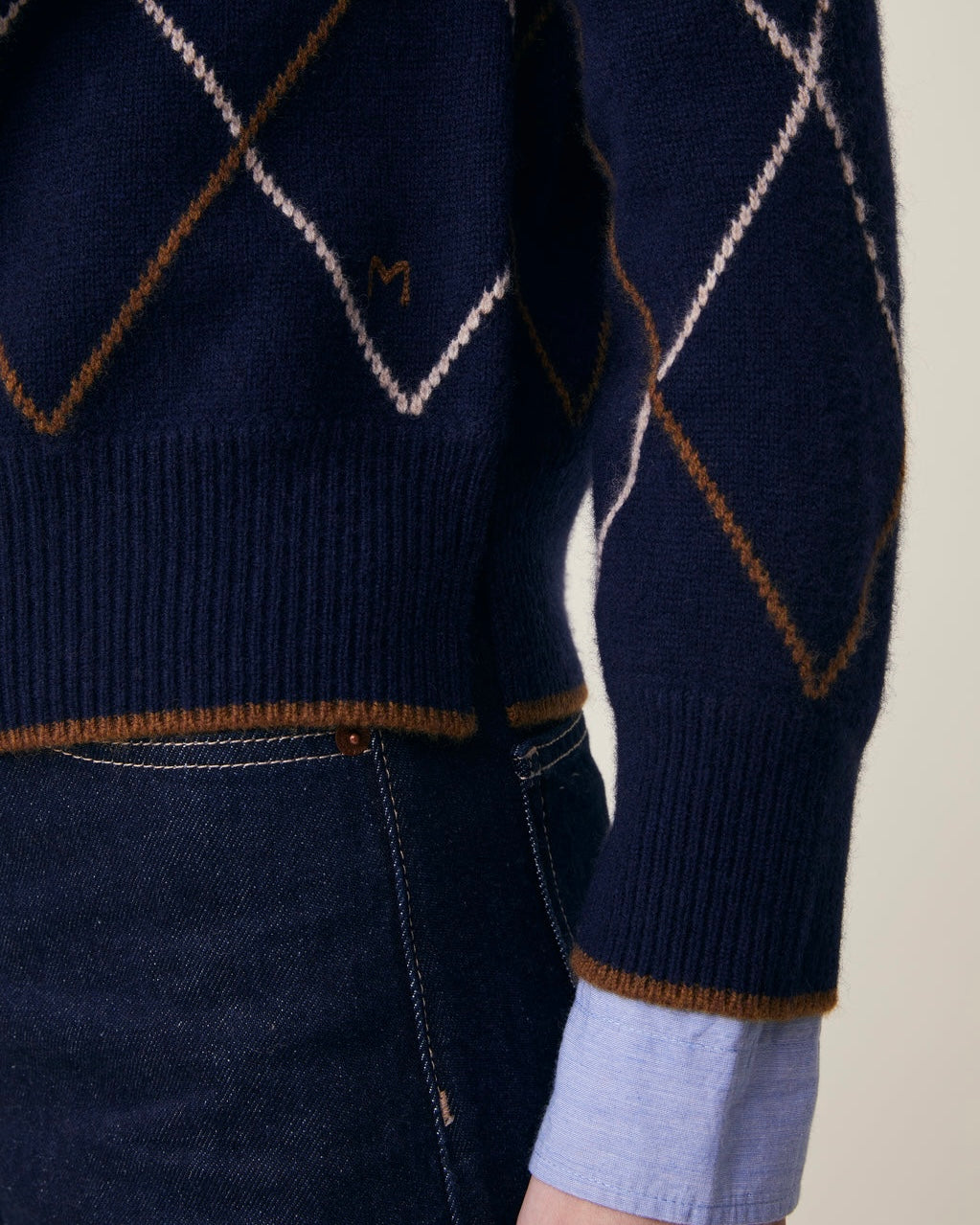 Moismont | Auguste Cardigan N°233 | Arlequin Magic Blue