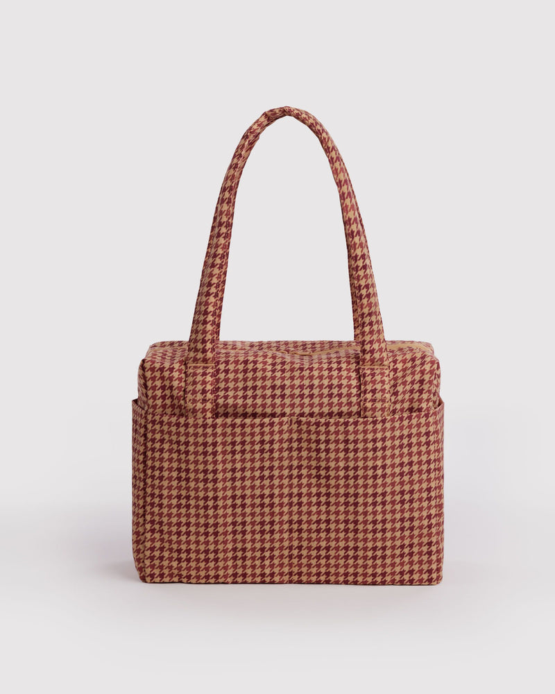 Baggu | Small Cloud Carry On | Tan Houndstooth