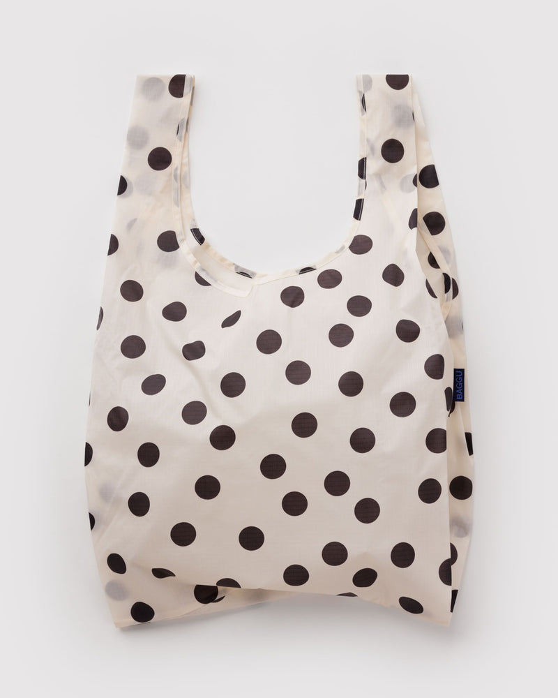 Baggu | Reusable Bag | Cream and Black polka dot
