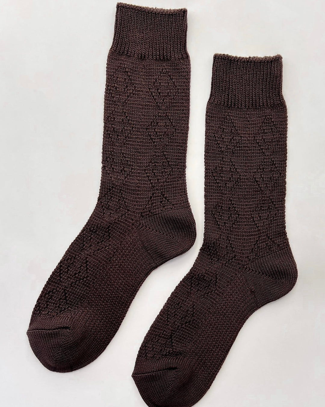 Le Bon Shoppe | Modal eyelet socks | Brown