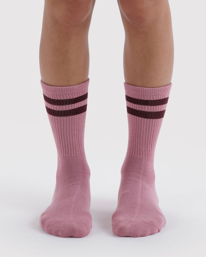 Baggu | Ribbed Sock | Wild Plum Stripe